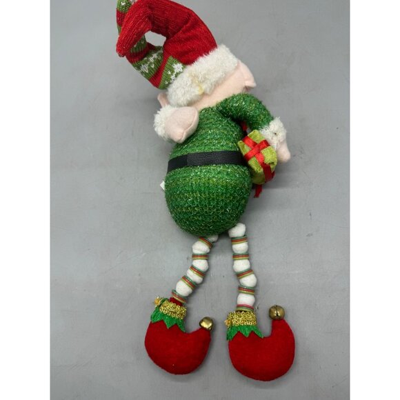 Festive Christmas Elf Plush Decoration With Red & Green Outfit Bells READ - Picture 5 of 7